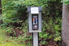 Last phone booth in Vermont - out of order