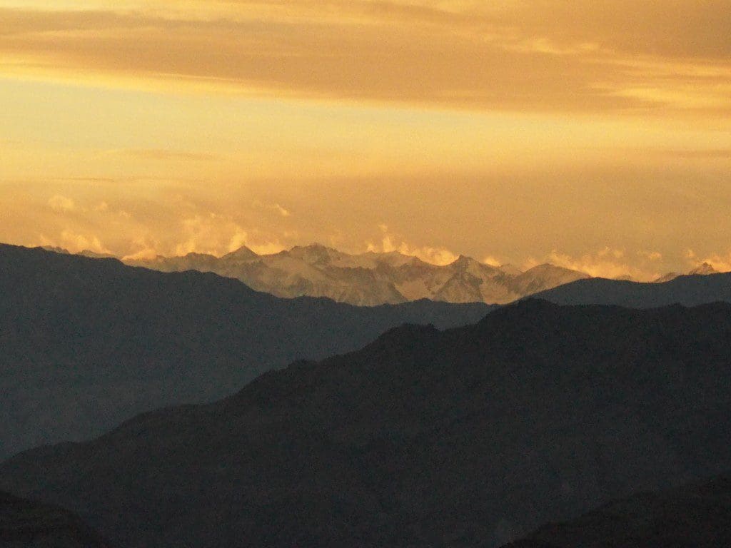 Sunset, Sierras, from Hidden Valley